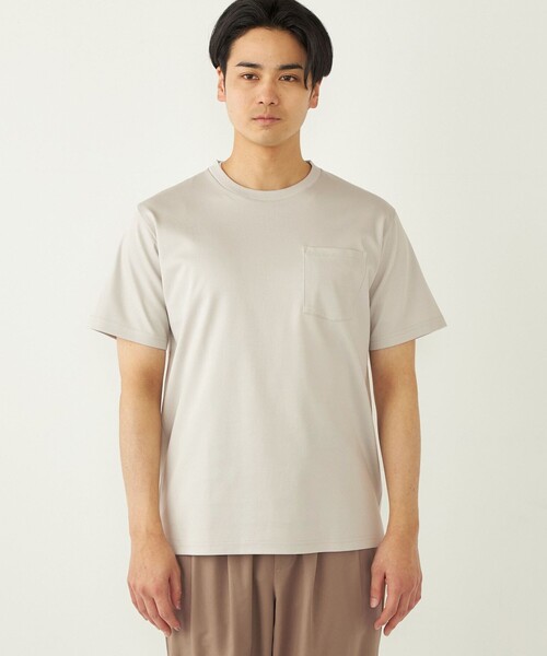 SHIPS Colors(シップス カラーズ)の「SHIPS Colors:〈接触冷感〉シルケット コットン クルーネック TEE◇(Tシャツ/カットソー・メンズ・ネイビー/ブラック/ライトホワイト/ブラウン/グレー・SMALL/MEDIUM/LARGE/X-LARGE)」の21枚目の写真