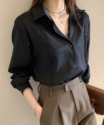 フロントタック長袖シャツ