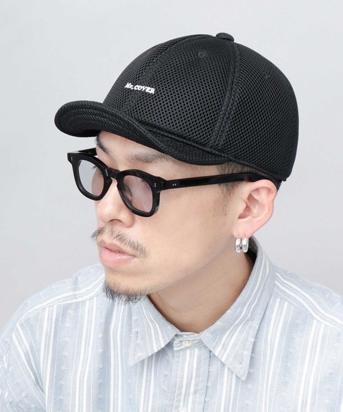 【新品未使用】Poir サテンキャップ セール】オールパフメッシュ アンパイアキャップ 接触冷感スベリ
