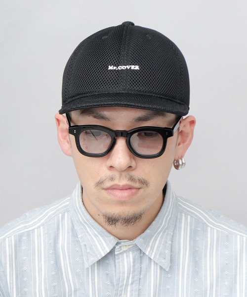 Mr.COVER（ミスターカバー）の「オールパフメッシュ アンパイアキャップ 接触冷感スベリ使用（キャップ・メンズ・ブラック・FREE）」の5枚目の写真
