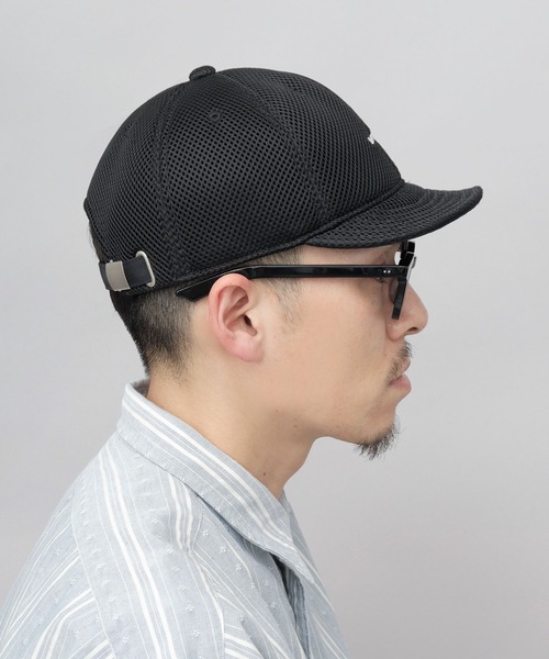 Mr.COVER（ミスターカバー）の「オールパフメッシュ アンパイアキャップ 接触冷感スベリ使用（キャップ・メンズ・ブラック・FREE）」の6枚目の写真