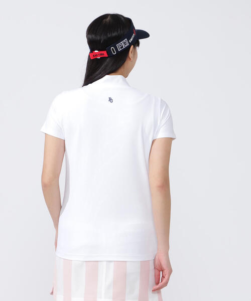 PEARLY GATES(パーリーゲイツ)の「【PEARLY GATES】4WAYリップル半袖ハイネックカットソー(Tシャツ/カットソー・レディース・ネイビー/ホワイト/グリーン・MEDIUM/LARGE)」の7枚目の写真
