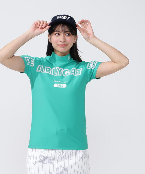 PEARLY GATES(パーリーゲイツ)の「【PEARLY GATES】4WAYリップル半袖ハイネックカットソー(Tシャツ/カットソー・レディース・ネイビー/ホワイト/グリーン・MEDIUM/LARGE)」の15枚目の写真