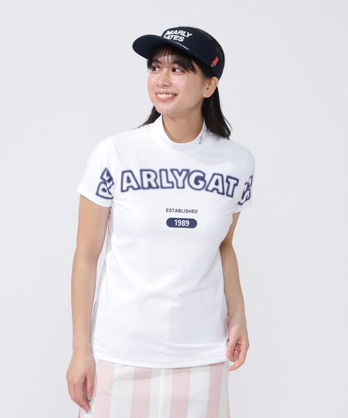 PEARLY GATES(パーリーゲイツ)の「【PEARLY GATES】4WAYリップル半袖ハイネックカットソー(Tシャツ/カットソー・レディース・ネイビー/ホワイト/グリーン・MEDIUM/LARGE)」の2枚目の写真