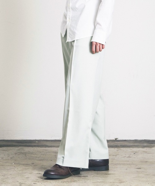 Magine（マージン）の「ワンタックワイドストレートスラックス（スラックス・メンズ・ネイビー/ダークブラウン/セージグリーン/ブラック/サンドグレー・マルチサイズ）」の20枚目の写真