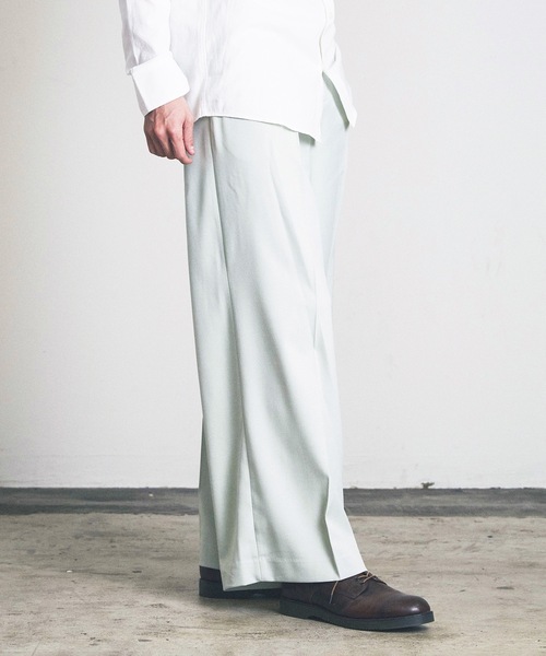 Magine（マージン）の「ワンタックワイドストレートスラックス（スラックス・メンズ・ネイビー/ダークブラウン/セージグリーン/ブラック/サンドグレー・マルチサイズ）」の21枚目の写真