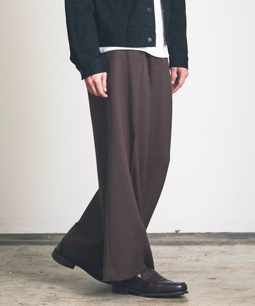 Magine（マージン）の「ワンタックワイドストレートスラックス（スラックス・メンズ・ネイビー/ダークブラウン/セージグリーン/ブラック/サンドグレー・マルチサイズ）」の17枚目の写真
