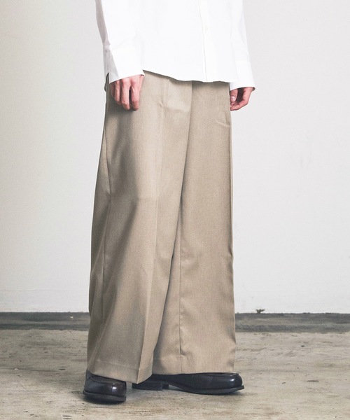 Magine（マージン）の「ワンタックワイドストレートスラックス（スラックス・メンズ・ネイビー/ダークブラウン/セージグリーン/ブラック/サンドグレー・マルチサイズ）」の12枚目の写真