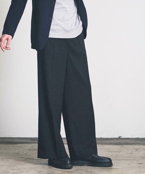 Magine（マージン）の「ワンタックワイドストレートスラックス（スラックス・メンズ・ネイビー/ダークブラウン/セージグリーン/ブラック/サンドグレー・マルチサイズ）」の9枚目の写真