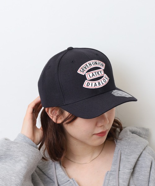 7Union(セブンユニオン)の「7UNION THE DIABLOS ボックスロゴサインローズ 6パネルキャップ(キャップ・メンズ・ブラック/ホワイト×ブラック・FREE)」の16枚目の写真