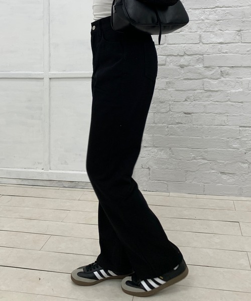 Teem Store(チームストア)の「セミワイドシンプルストレートデニムパンツ(デニムパンツ・レディース・チャコール/ブラック/ブルー/ライトブルー/ホワイト・S/L/M)」の14枚目の写真