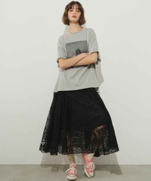 Unitage(ユニテージ)の「グラフィックフォトTEE(Tシャツ/カットソー・レディース・グレー/ホワイト/ピンク・FREE)」の19枚目の写真