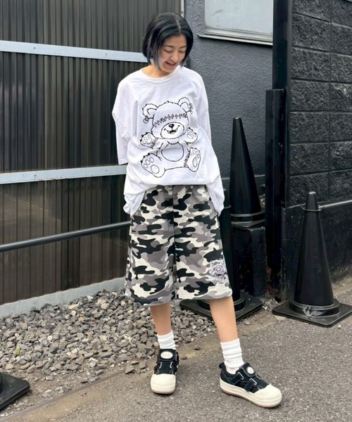 Candy Stripper（キャンディストリッパー）の「CAMOUFLAGE WIDE HALF パンツ（その他パンツ・レディース・ブルー/カーキ/ブラック・FREE）」の16枚目の写真