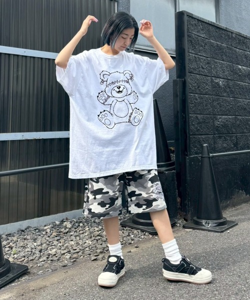 Candy Stripper（キャンディストリッパー）の「CAMOUFLAGE WIDE HALF パンツ（その他パンツ・レディース・ブルー/カーキ/ブラック・FREE）」の17枚目の写真