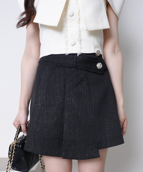 LIPSERVICE（リップサービス）の「サマーツイードプリーツスカート（スカート・レディース・その他1/アイボリー/ブルー/ブラック・S/M）」の3枚目の写真