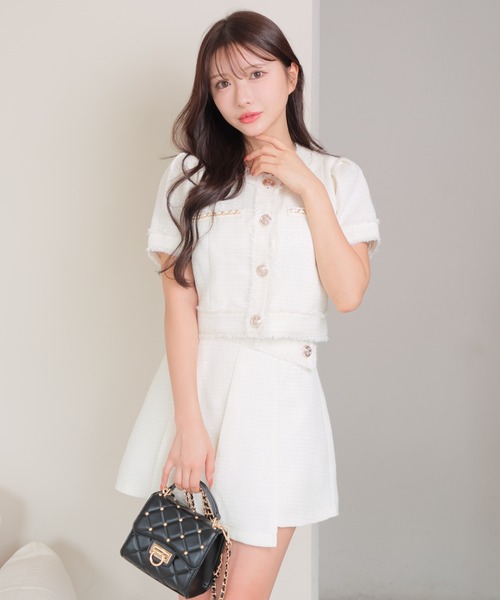 LIPSERVICE（リップサービス）の「サマーツイードプリーツスカート（スカート・レディース・その他1/アイボリー/ブルー/ブラック・S/M）」の5枚目の写真