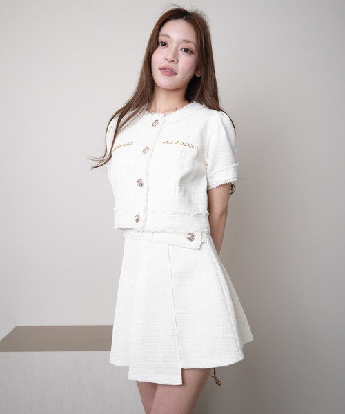 LIPSERVICE（リップサービス）の「サマーツイードプリーツスカート（スカート・レディース・その他1/アイボリー/ブルー/ブラック・S/M）」の9枚目の写真