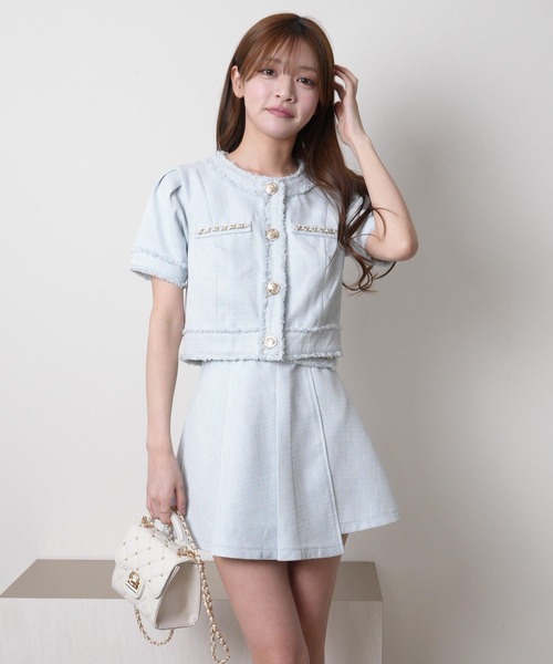 LIPSERVICE（リップサービス）の「サマーツイードプリーツスカート（スカート・レディース・その他1/アイボリー/ブルー/ブラック・S/M）」の14枚目の写真