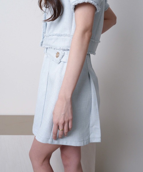 LIPSERVICE（リップサービス）の「サマーツイードプリーツスカート（スカート・レディース・その他1/アイボリー/ブルー/ブラック・S/M）」の16枚目の写真