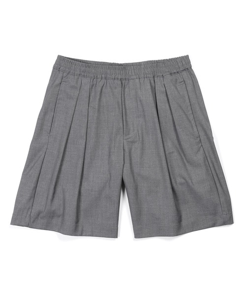 The DUFFER of ST.GEORGE(ザダファーオブセントジョージ)の「WOOL LIKE EASY WIDE SHORTS:ウエストゴム ウールライク イージー バギーショーツ(その他パンツ・メンズ・グレー/ブラック・X-LARGE/LARGE/MEDIUM/SMALL)」の10枚目の写真