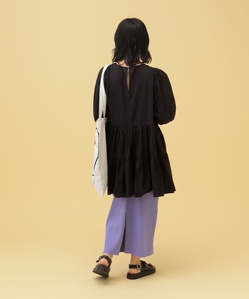 まるゆ出品 セール】【産前・産後対応】マタニティ／ティアードブラウス