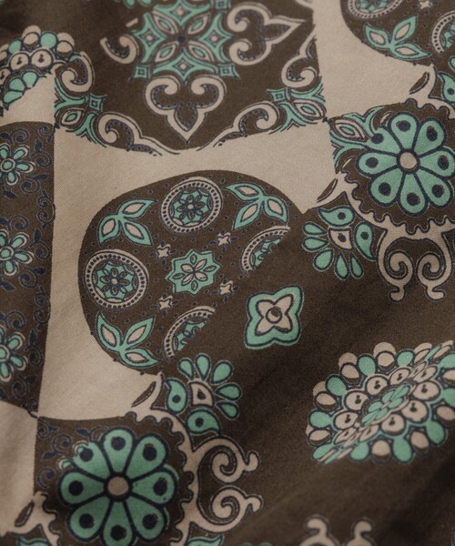 FREAK'S STORE（フリークスストア）の「FREAK’S STORE/フリークスストア インド製 リラックスフィット バティック柄プリント オープンカラーシャツ ショートスリーブ 小紋柄（シャツ/ブラウス・メンズ・オフホワイト/ネイビー/ブラウン・MEDIUM/LARGE）」の8枚目の写真