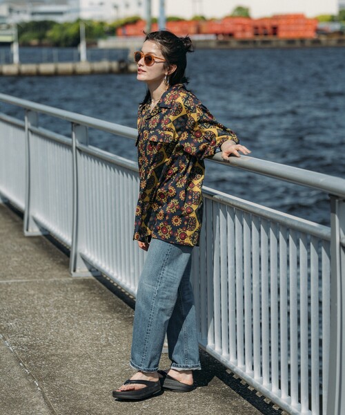 FREAK'S STORE（フリークスストア）の「FREAK’S STORE/フリークスストア インド製 リラックスフィット バティック柄プリント オープンカラーシャツ ショートスリーブ 小紋柄（シャツ/ブラウス・メンズ・オフホワイト/ネイビー/ブラウン・MEDIUM/LARGE）」の10枚目の写真