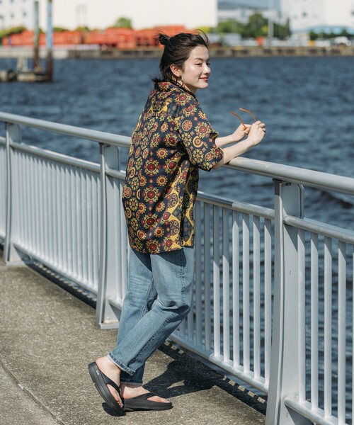 FREAK'S STORE（フリークスストア）の「FREAK’S STORE/フリークスストア インド製 リラックスフィット バティック柄プリント オープンカラーシャツ ショートスリーブ 小紋柄（シャツ/ブラウス・メンズ・オフホワイト/ネイビー/ブラウン・MEDIUM/LARGE）」の11枚目の写真