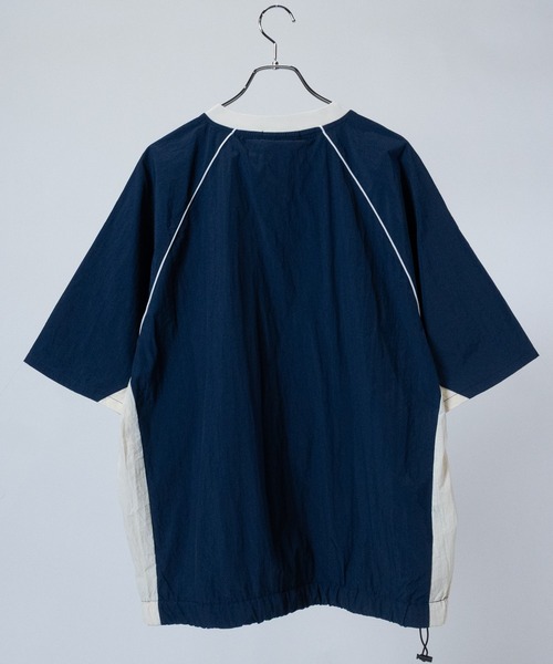 JOHN'S CLOSET（ジョンズクローゼット）の「【13】ユニフォームデザイン ナイロンワッシャー 半袖プルオーバー（その他トップス・メンズ・ネイビー/ブラック/オフホワイト・MEDIUM/LARGE）」の6枚目の写真