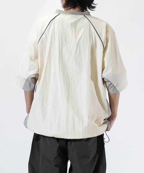 JOHN'S CLOSET（ジョンズクローゼット）の「【13】ユニフォームデザイン ナイロンワッシャー 半袖プルオーバー（その他トップス・メンズ・ネイビー/ブラック/オフホワイト・MEDIUM/LARGE）」の22枚目の写真