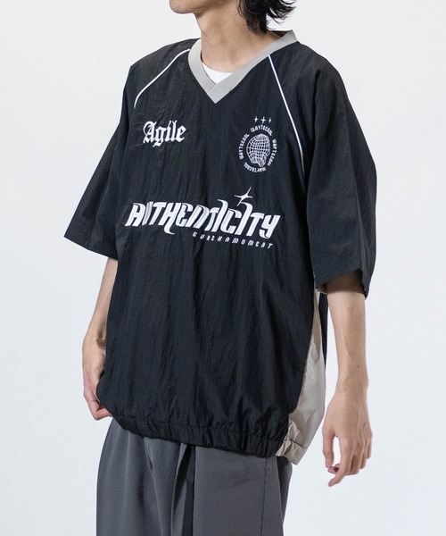 JOHN'S CLOSET（ジョンズクローゼット）の「【13】ユニフォームデザイン ナイロンワッシャー 半袖プルオーバー（その他トップス・メンズ・ネイビー/ブラック/オフホワイト・MEDIUM/LARGE）」の17枚目の写真