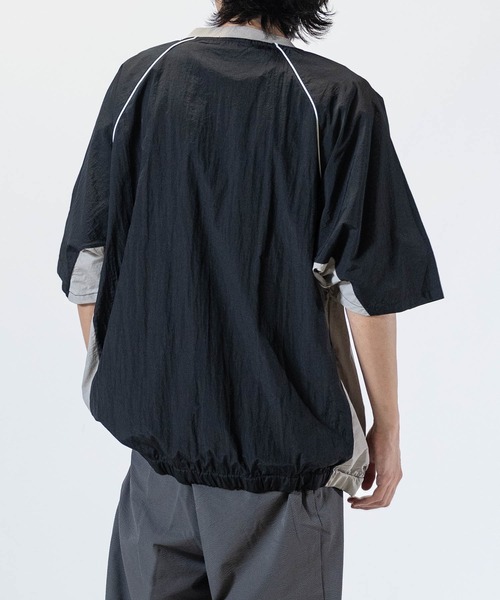 JOHN'S CLOSET（ジョンズクローゼット）の「【13】ユニフォームデザイン ナイロンワッシャー 半袖プルオーバー（その他トップス・メンズ・ネイビー/ブラック/オフホワイト・MEDIUM/LARGE）」の16枚目の写真