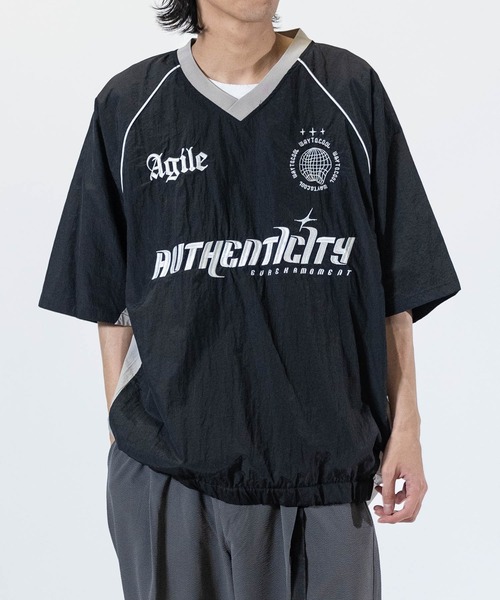 JOHN'S CLOSET（ジョンズクローゼット）の「【13】ユニフォームデザイン ナイロンワッシャー 半袖プルオーバー（その他トップス・メンズ・ネイビー/ブラック/オフホワイト・MEDIUM/LARGE）」の18枚目の写真