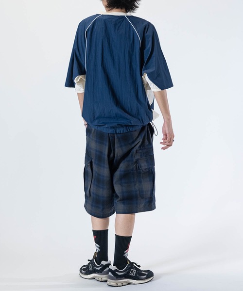JOHN'S CLOSET（ジョンズクローゼット）の「【13】ユニフォームデザイン ナイロンワッシャー 半袖プルオーバー（その他トップス・メンズ・ネイビー/ブラック/オフホワイト・MEDIUM/LARGE）」の7枚目の写真