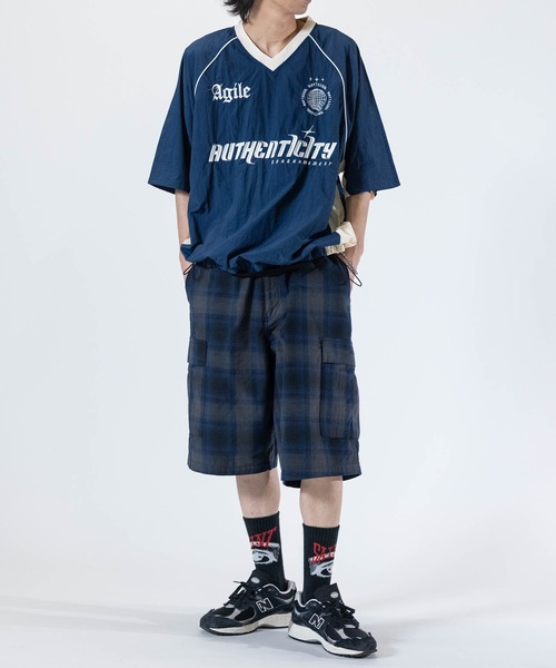 JOHN'S CLOSET（ジョンズクローゼット）の「【13】ユニフォームデザイン ナイロンワッシャー 半袖プルオーバー（その他トップス・メンズ・ネイビー/ブラック/オフホワイト・MEDIUM/LARGE）」の9枚目の写真