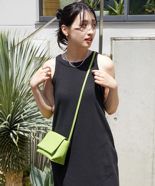 FREAK'S STORE（フリークスストア）の「限定展開　アメスリ ワッフル ワンピース（ワンピース・レディース・ブラック/ベージュ/グレー/レッド/ブルー/ナチュラル・ﾌﾘ-）」の17枚目の写真
