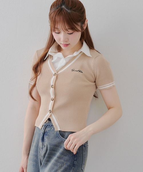 Another Branch olive des olive(アナザーブランチオリーブデオリーブ)の「2WAYドッキングカーデ(カーディガン/ボレロ・レディース・グレー/ベージュ/ネイビー・FREE)」の21枚目の写真