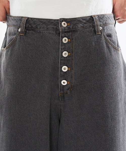 WISH FOR EVER（ウィッシュフォーエバー）の「HEART DESIGN WIDE DENIM / ハートデザインワイドデニム（デニムパンツ・メンズ・ブラック/グレー/インディゴブルー・MEDIUM/SMALL/LARGE）」の12枚目の写真