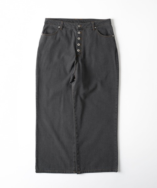 WISH FOR EVER（ウィッシュフォーエバー）の「HEART DESIGN WIDE DENIM / ハートデザインワイドデニム（デニムパンツ・メンズ・ブラック/グレー/インディゴブルー・MEDIUM/SMALL/LARGE）」の14枚目の写真