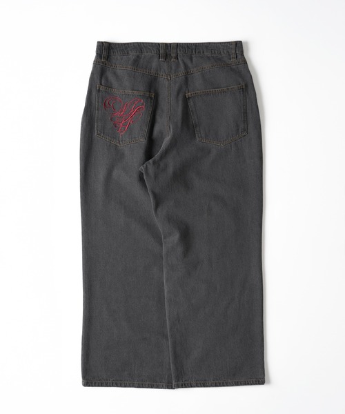 セール】HEART DESIGN WIDE DENIM / ハートデザインワイドデニム