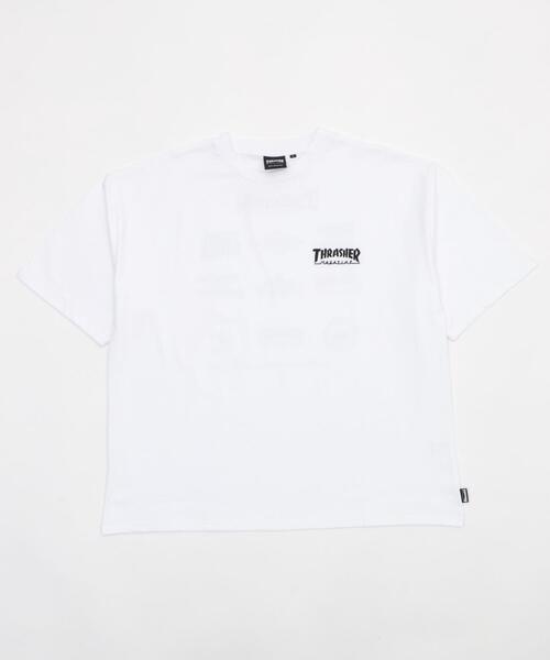 THRASHER(スラッシャー)の「WEGO/THRASHER MULTI LOGO T(Tシャツ/カットソー・メンズ・ホワイト/アッシュグレー・MEDIUM/LARGE)」の1枚目の写真