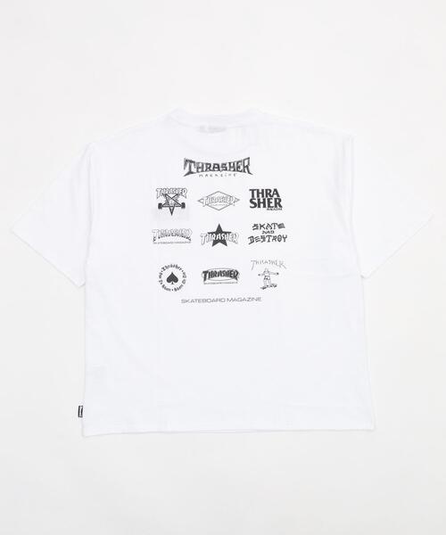 THRASHER(スラッシャー)の「WEGO/THRASHER MULTI LOGO T(Tシャツ/カットソー・メンズ・ホワイト/アッシュグレー・MEDIUM/LARGE)」の4枚目の写真