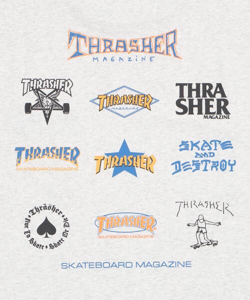 THRASHER(スラッシャー)の「WEGO/THRASHER MULTI LOGO T(Tシャツ/カットソー・メンズ・ホワイト/アッシュグレー・MEDIUM/LARGE)」の7枚目の写真