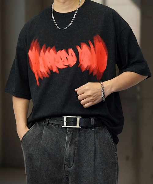 Burner（バーナー）の「【GROOVY STORE】ヴィンテージ風 ワイドTシャツ（Tシャツ/カットソー・メンズ・ブラック/ホワイト/スミクロ/ネイビー系1/ダークネイビー/ブラウン系その他3/ブラック系3/ブラック系1/ライトブラック/ブラウン系その他/ブラウン系その他2/ブラック系4/ブラック系2/ブラック系/ブラック系5/ブラウン系その他4/ネイビー系2/ブラック系6・M/L/LL）」の6枚目の写真