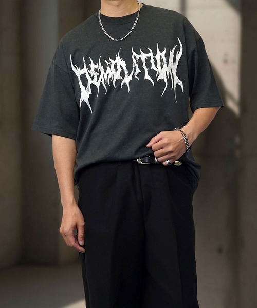 Burner（バーナー）の「【GROOVY STORE】ヴィンテージ風 ワイドTシャツ（Tシャツ/カットソー・メンズ・ブラック/ホワイト/スミクロ/ネイビー系1/ダークネイビー/ブラウン系その他3/ブラック系3/ブラック系1/ライトブラック/ブラウン系その他/ブラウン系その他2/ブラック系4/ブラック系2/ブラック系/ブラック系5/ブラウン系その他4/ネイビー系2/ブラック系6・M/L/LL）」の9枚目の写真