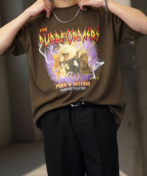 Burner（バーナー）の「【GROOVY STORE】ヴィンテージ風 ワイドTシャツ（Tシャツ/カットソー・メンズ・ブラック/ホワイト/スミクロ/ネイビー系1/ダークネイビー/ブラウン系その他3/ブラック系3/ブラック系1/ライトブラック/ブラウン系その他/ブラウン系その他2/ブラック系4/ブラック系2/ブラック系/ブラック系5/ブラウン系その他4/ネイビー系2/ブラック系6・M/L/LL）」の12枚目の写真