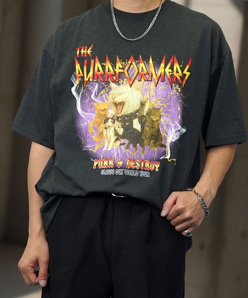 Burner（バーナー）の「【GROOVY STORE】ヴィンテージ風 ワイドTシャツ（Tシャツ/カットソー・メンズ・ブラック/ホワイト/スミクロ/ネイビー系1/ダークネイビー/ブラウン系その他3/ブラック系3/ブラック系1/ライトブラック/ブラウン系その他/ブラウン系その他2/ブラック系4/ブラック系2/ブラック系/ブラック系5/ブラウン系その他4/ネイビー系2/ブラック系6・M/L/LL）」の4枚目の写真