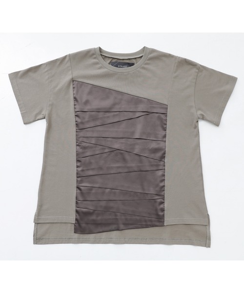 kOhAKU（コハク）の「異素材ランダムタックカットソー（Tシャツ/カットソー・レディース・ブラック/グレー・1/2）」の19枚目の写真