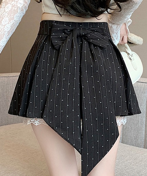 セール】【Jasmine】バックリボンプリーツミニスカート