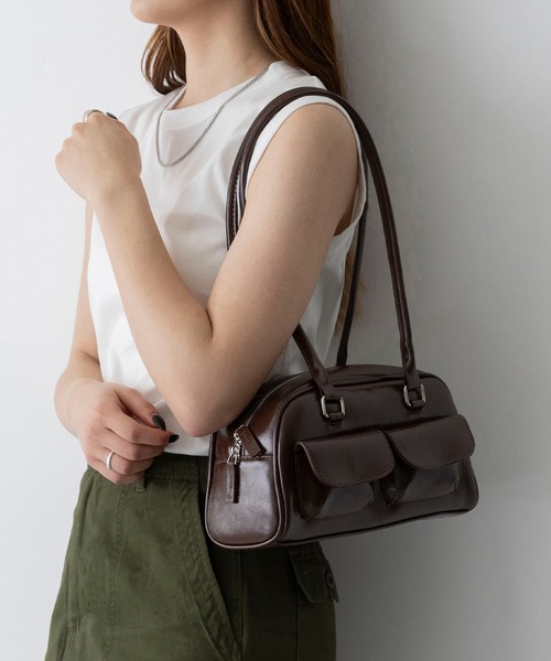 セール】アウトポケット ボストンバッグ（ショルダーバッグ